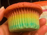 Regenbogenmuffin